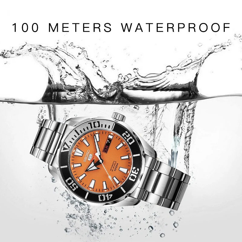 Оригинальные Seiko 5 Sprots мужские часы 10 бар водонепроницаемые Дайвинг Swming автоматические механические наручные часы глобальная гарантия