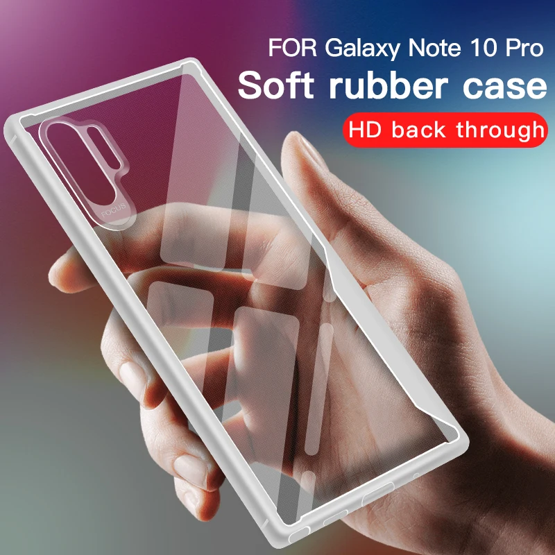 Роскошные Чехлы для samsung Galaxy note 10pro ударное падение прозрачный бизнес Note10 S9 S9Plus и