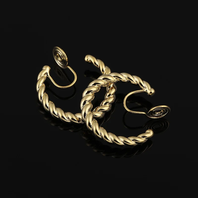 

TJP модные поворотные невидимые москитные спирали клипсы для ушей металлические женские серьги с холодным ветром горячая распродажа