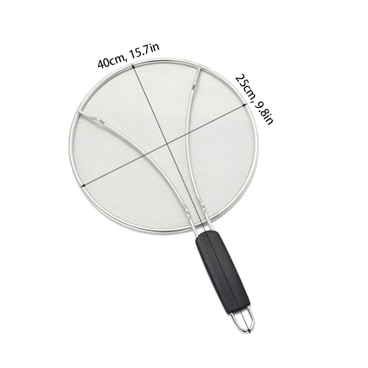

Premium Kitchen Fine Mesh Stainless Steel Oil Splash Guard Skillet Grease Splatter Screen For Frying Pan Supplies