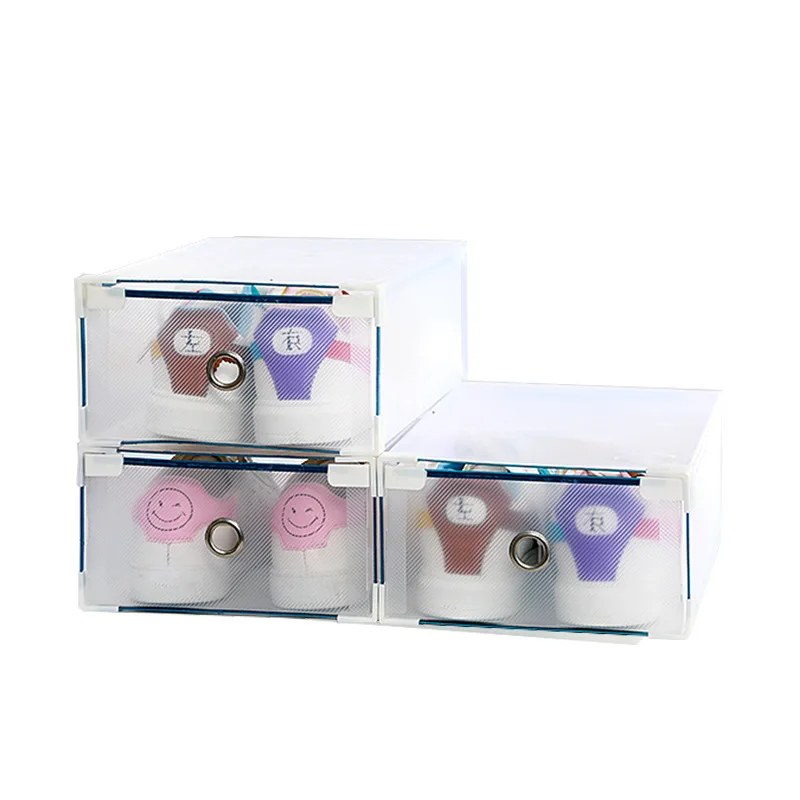 

5Pcs Foldable Shoe Boxes Creative Translucent Eco-Friendly Thickened Combination Drawer Multifunction Dust-proof Storage Box