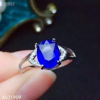 kjjeaxcmy boutique jewelry 925 sterling silver inlaid natural sapphire gemstone ring female support detection exquisite noble