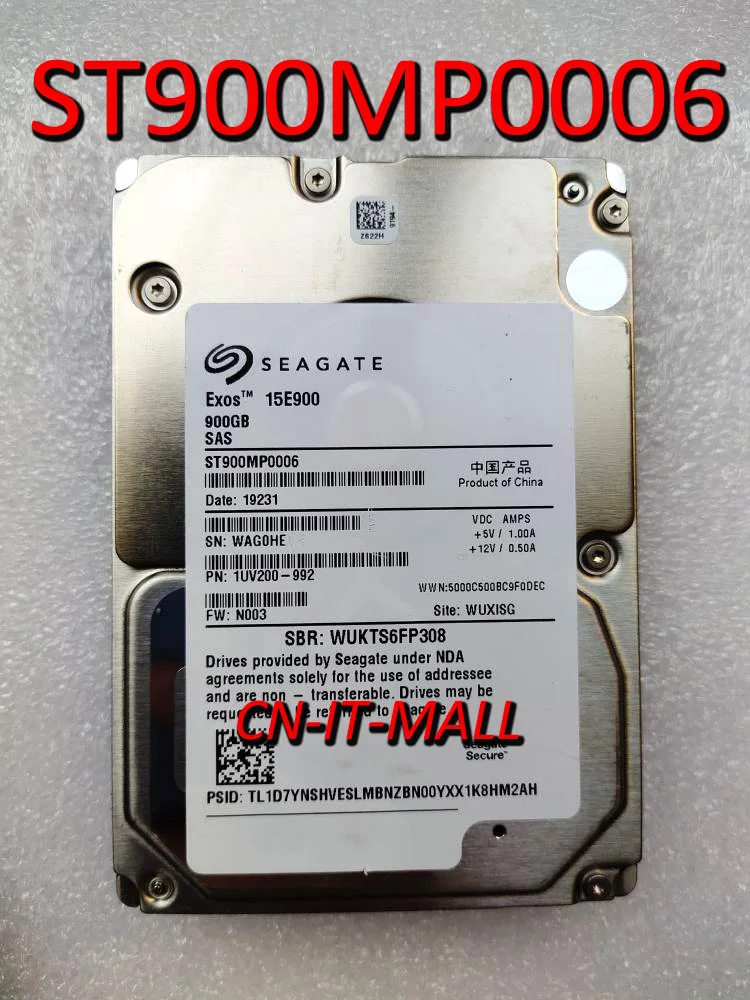 

Seagate ST900MP0006 900GB 15000 RPM 256MB Cache 512n SAS 12Gb/s 2.5" Internal Enterprise Hard Drive