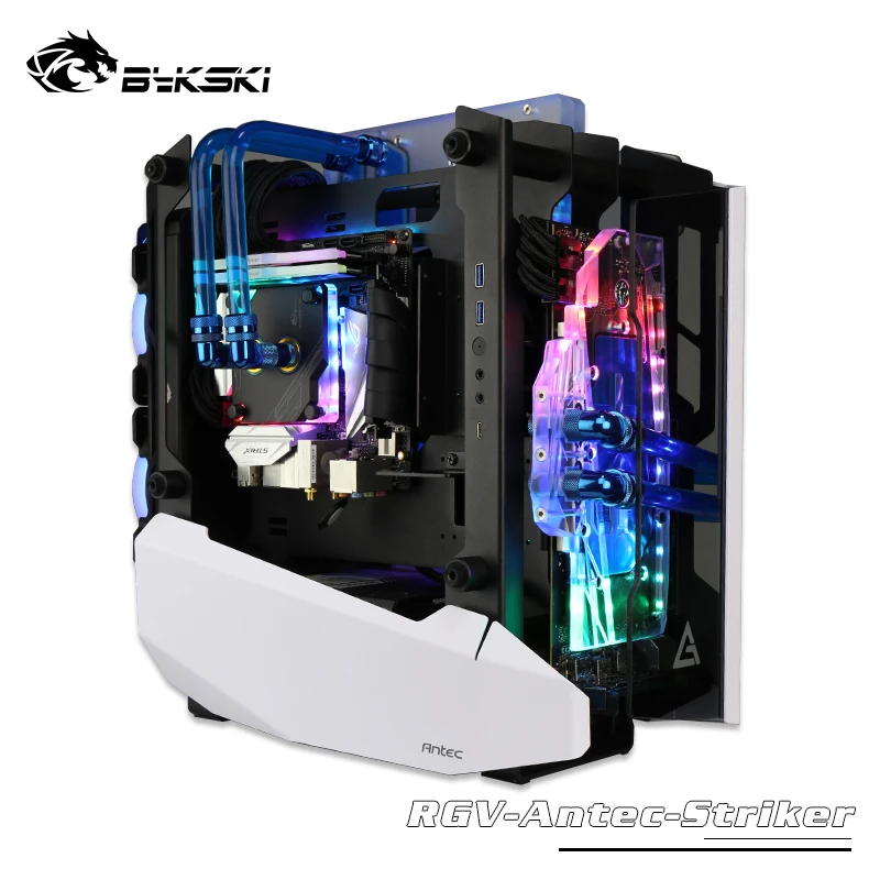 Preise BYKSKI Acryl Bord Wasser Kanal Lösung Für Antec Sturm Computer Fall Für CPU Und GPU Block/3PIN A-RGB/ Combo DDC Pumpe