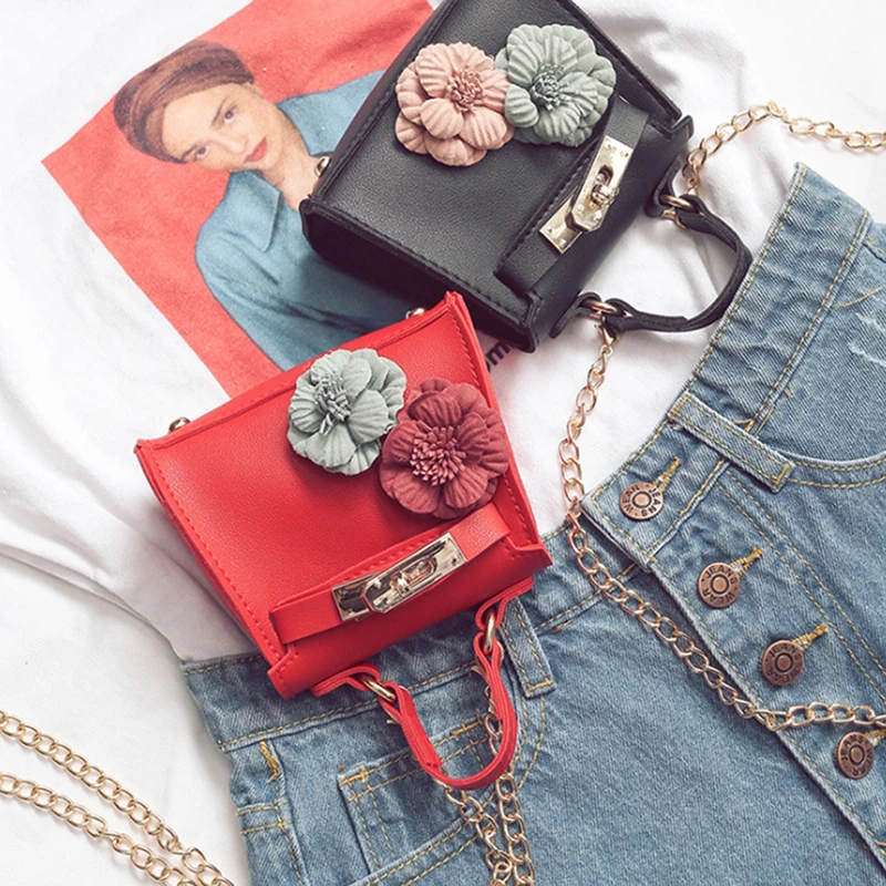 

Women Mini Floral Handbag Shoulder Bag Chain Small Messenger Crossbody Bags Coin Wallet