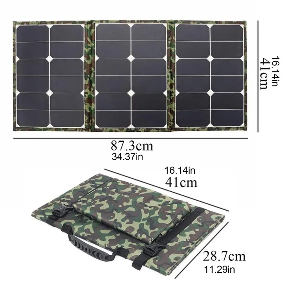 

90W USB Foldable Monocrystalline Solar Panel Waterproof Solar Panel Charger For Outdoor Camping Smartphones