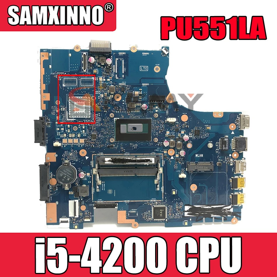 

PU551LA с i5-4200 Процессор материнская плата REV 2,0 для ASUS PRO551L PU551L PU551LA Материнская плата ноутбука DDR4 тестирование Бесплатная доставка