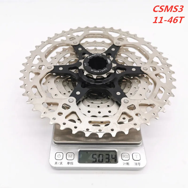 MS3 46T silver Sunracing 10 скоростей CSMX3 CSMS3 11-40T 11-42T 11-46T велосипед свободного хода широкое соотношение велосипед кассета для горных велосипедов инструмент MTB маховик - Цвет: MS3 46T silver