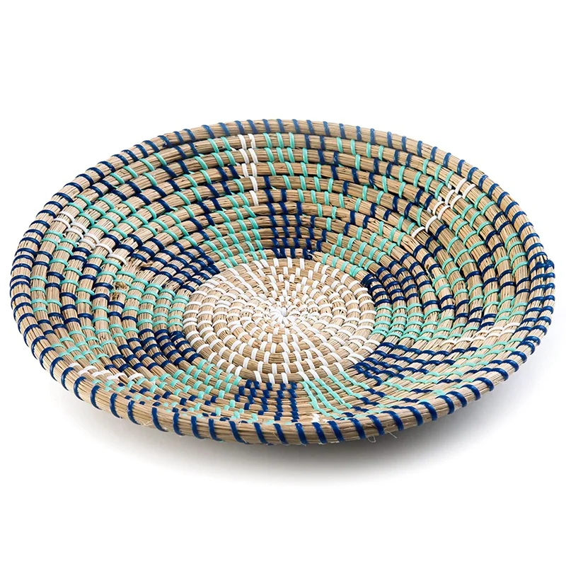 

Woven Wall Basket Decor, Seagrass Woven Basket Boho Decor for Home, Bohemian Wall Decor for Living Room,Hanging Basket