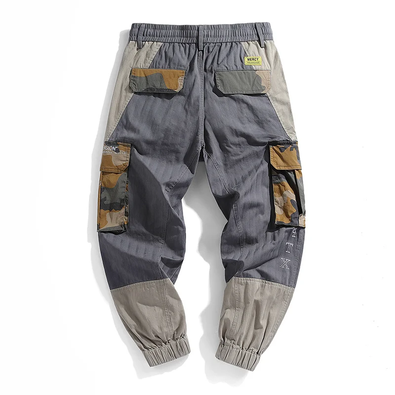 Брюки-карго мужские камуфляжные с карманами в стиле хип-хоп | Мужская одежда