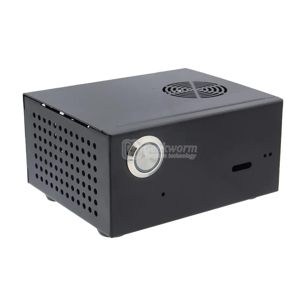 Чехол Geekworm Raspberry Pi X825-C8 (X825 V2.0) + выключатель питания охлаждающий вентилятор