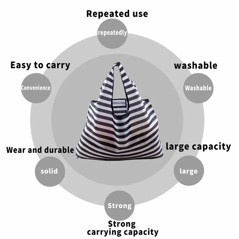Водонепроницаемая складная сумка на плечо многоразовая сумка-тоут с принтом для