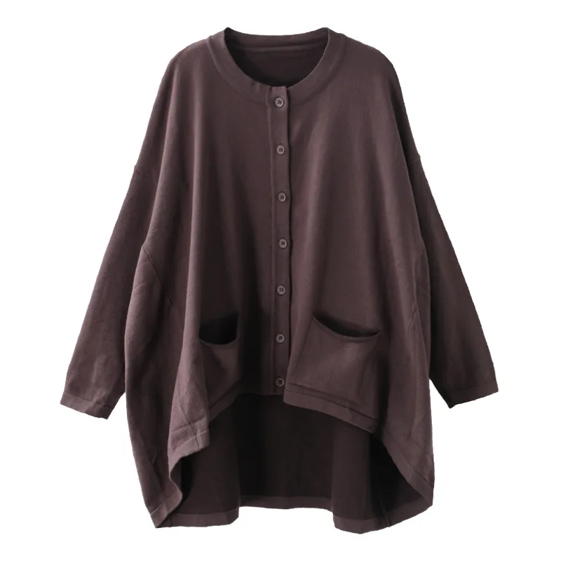 Женский свитер осень зима большой размер свободное повседневное пальто 2019 новые