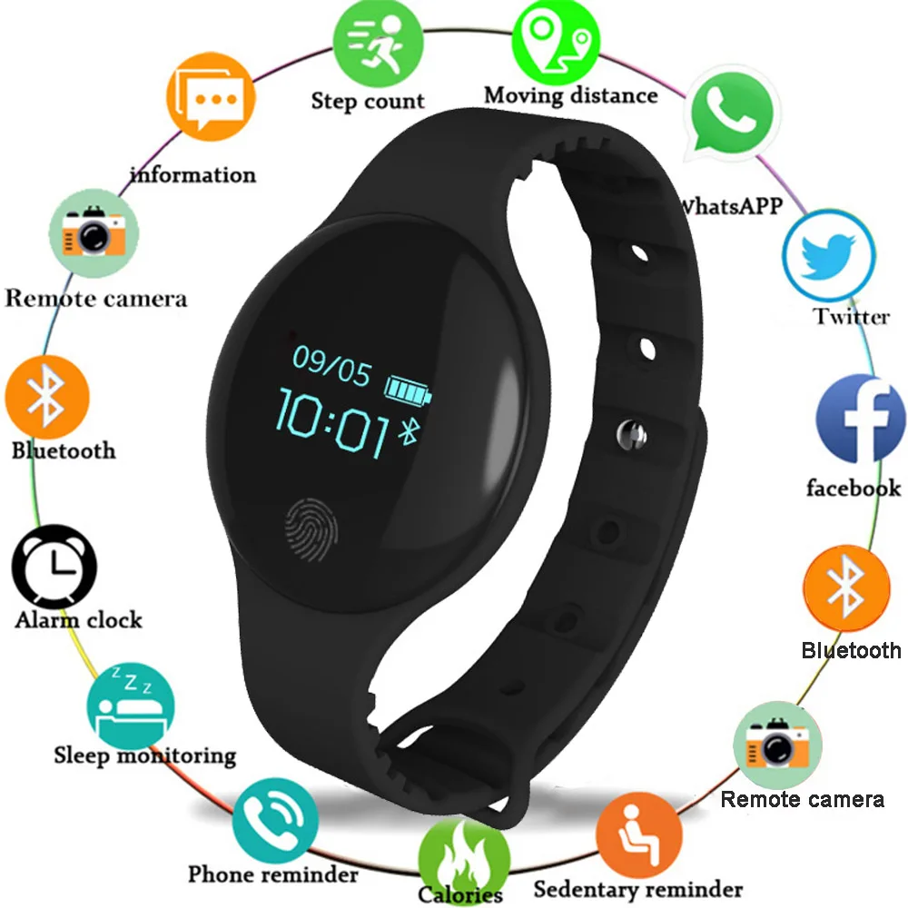 Женские и мужские Смарт часы водонепроницаемые цифровые фитнес Bluetooth шагомер