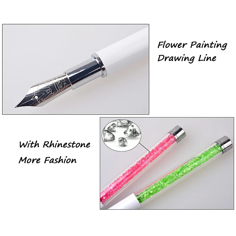1 шт. Nal Art Design Ручка с 5 шт пунктирные головки Стразы для рисования ногтей линия