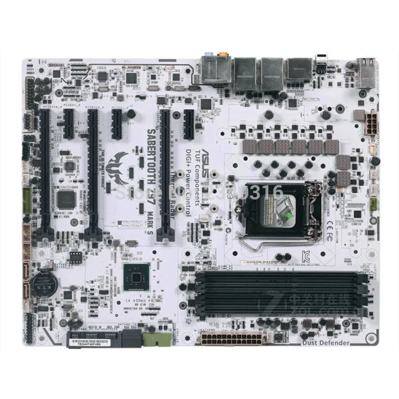 Для Asus SABERTOOTH Z97 MARK S материнская плата для настольного компьютера LGA 1150 Core i7 i5 i3 SATA3 USB3.0 оригинальная б/у