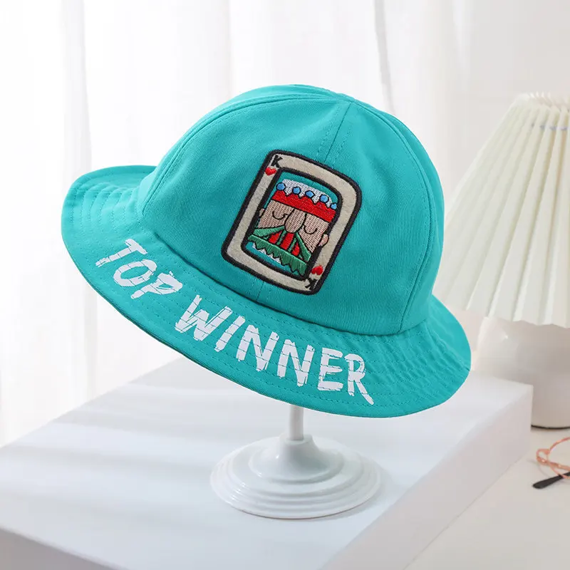 

J053 2-5Year Top Winner Baby Girl Boy Summer Hat Sun Protection and Floppy Wide Brim Baby Bucket Sun Hat Bucket Cap for Children