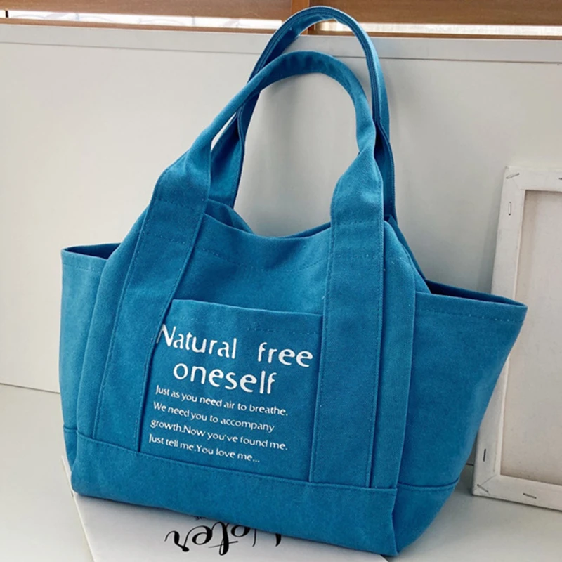 

Women Canvas Shoulder Bag Extra Large Capacity Handbag Letters Beach Bags Female Big Tote Ladies Simple Canvas Shopping Bag