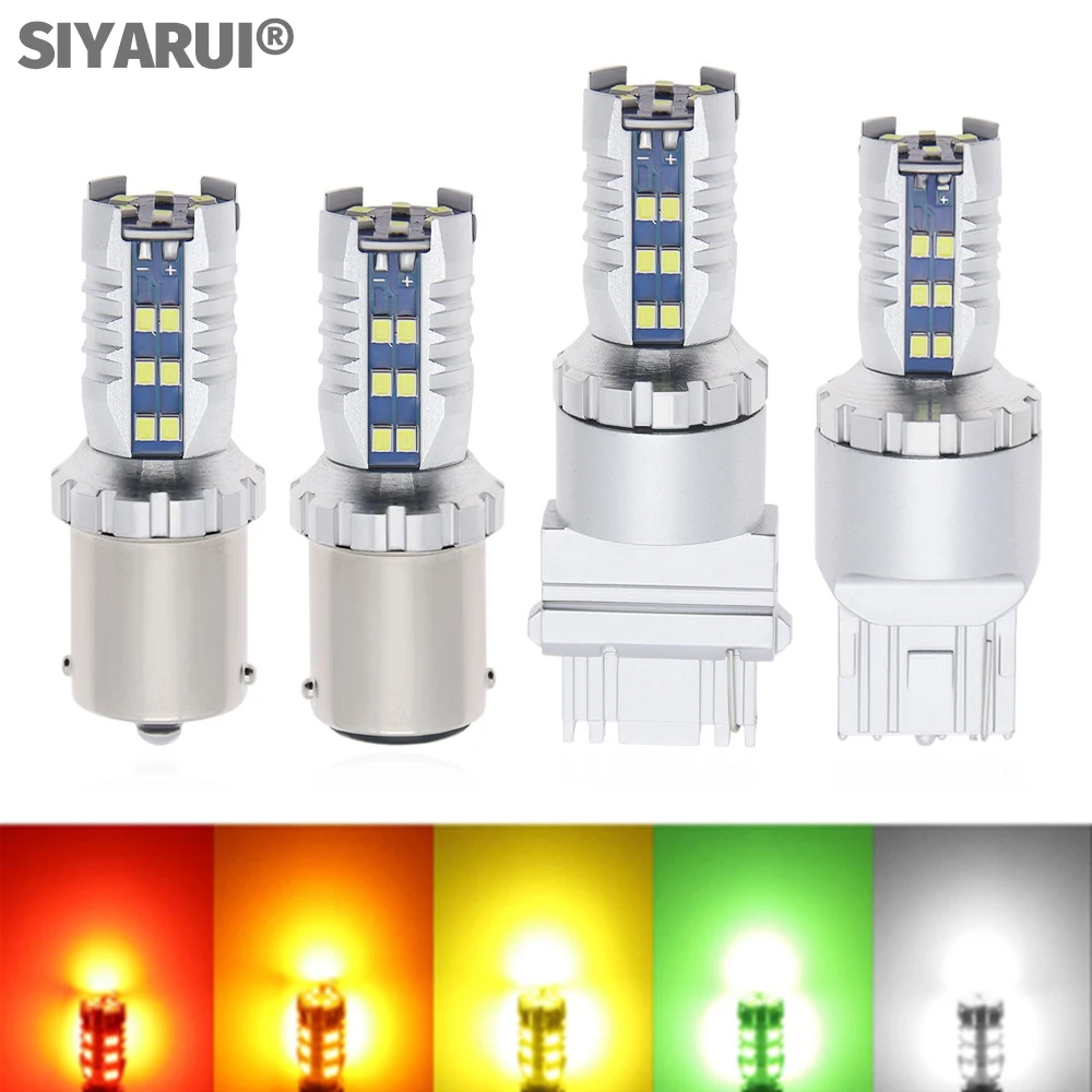 2 шт. светодиодсветодиодный лампы 1156 BA15S P21W BAU15S PY21W T20 7440 W21W P21/5W 1157 BAY15D 2016 smd CanBus для