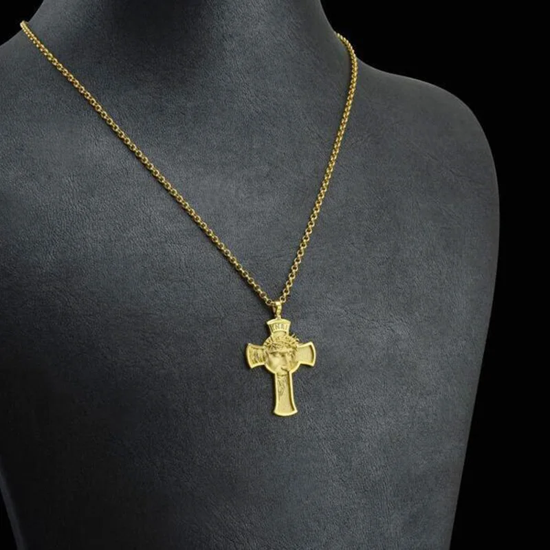 Классическая Корона из шипов ожерелье с крестом Иисуса модное ювелирное изделие