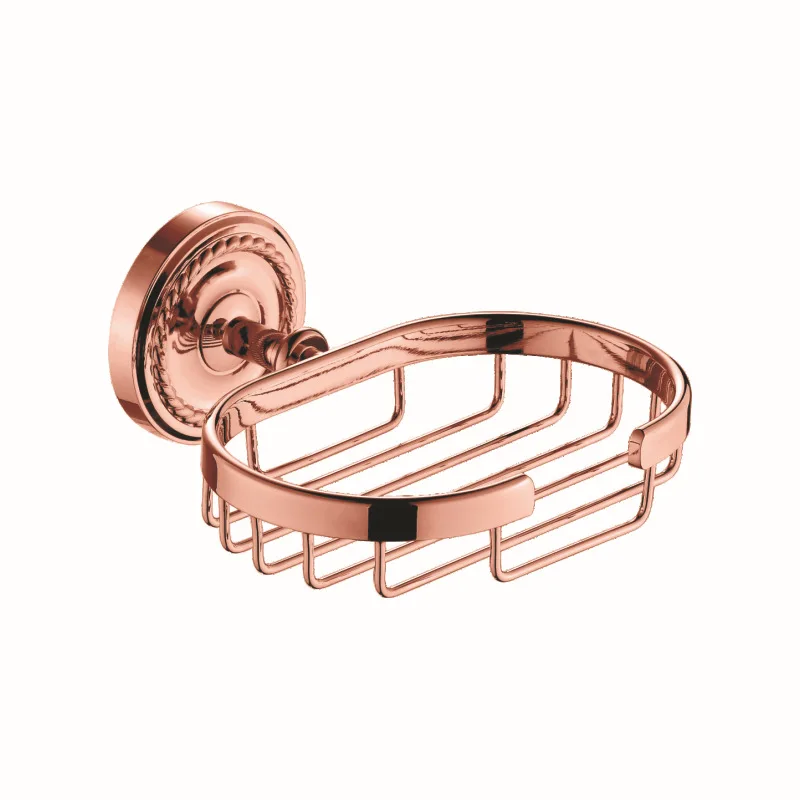 Vintage Toothbrush Holder Metal Rose Gold Brass Towel Shelf Soap Dish Wall Mounted Hair Dryer Rack Bathroom Pendant Set | Обустройство