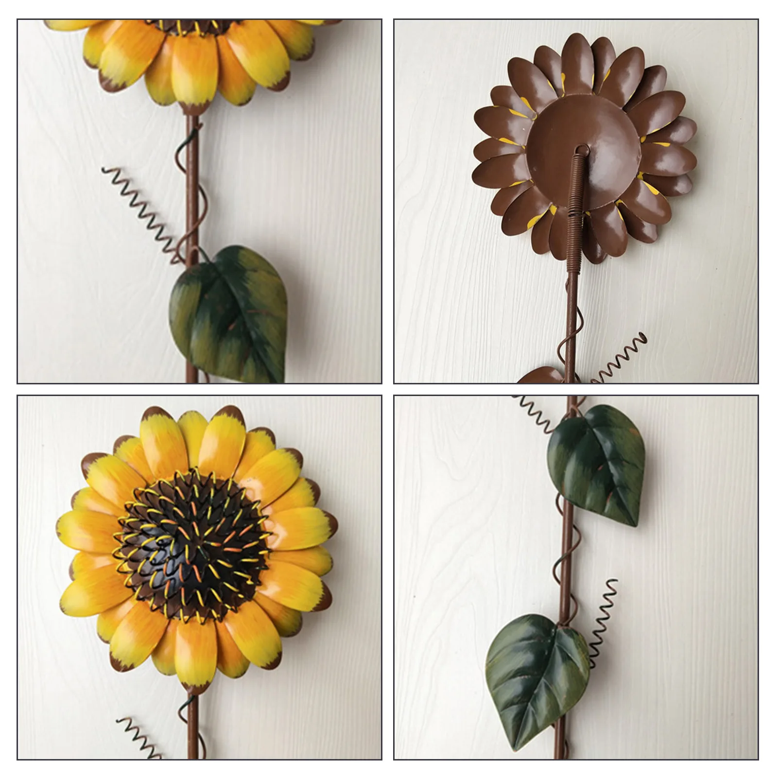 

Metal Sunflower Garden Stakes American Style Plant Flower Lawn Yard Stick Metal Durable Hand Painted Flower Decoration