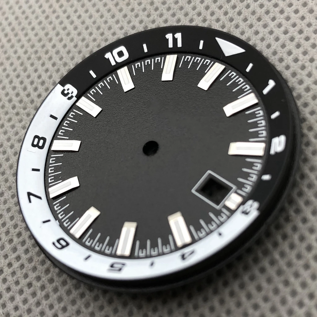 Corgeut 36.5mm sterial watch dial luminous marking fit NH35 NH36 movement | Наручные часы