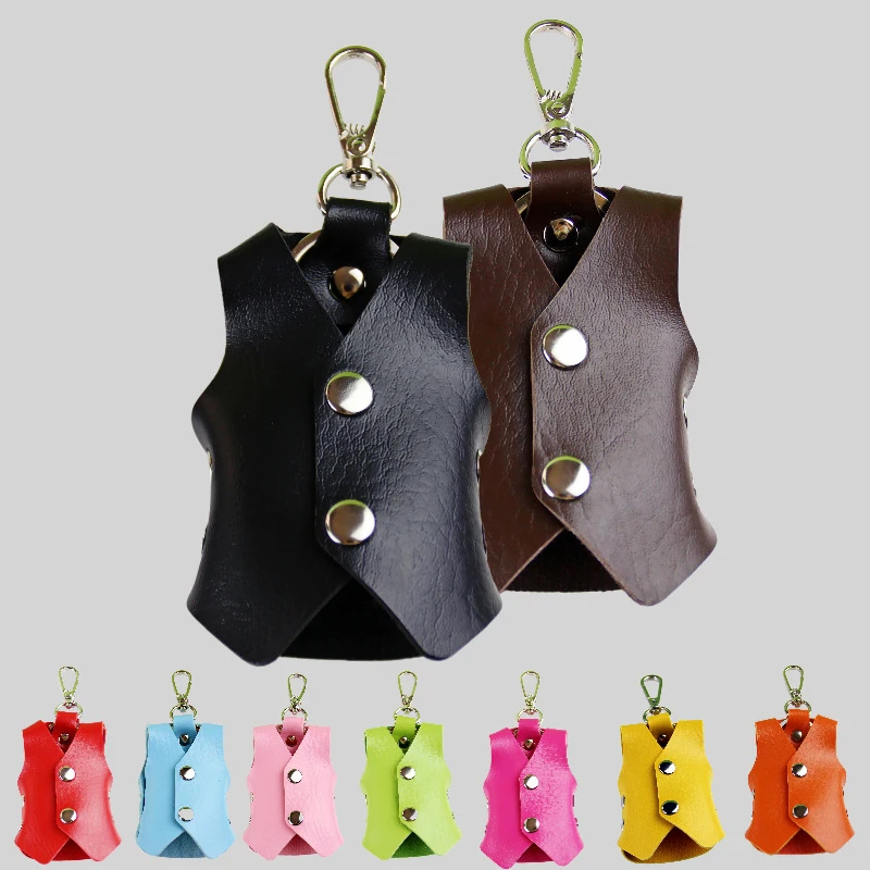 

New Vest Key Case Multi-colored Waist Hanging Gifts Leather Creative Car Key Case Decorations Vest Key Holder Storage Key Case