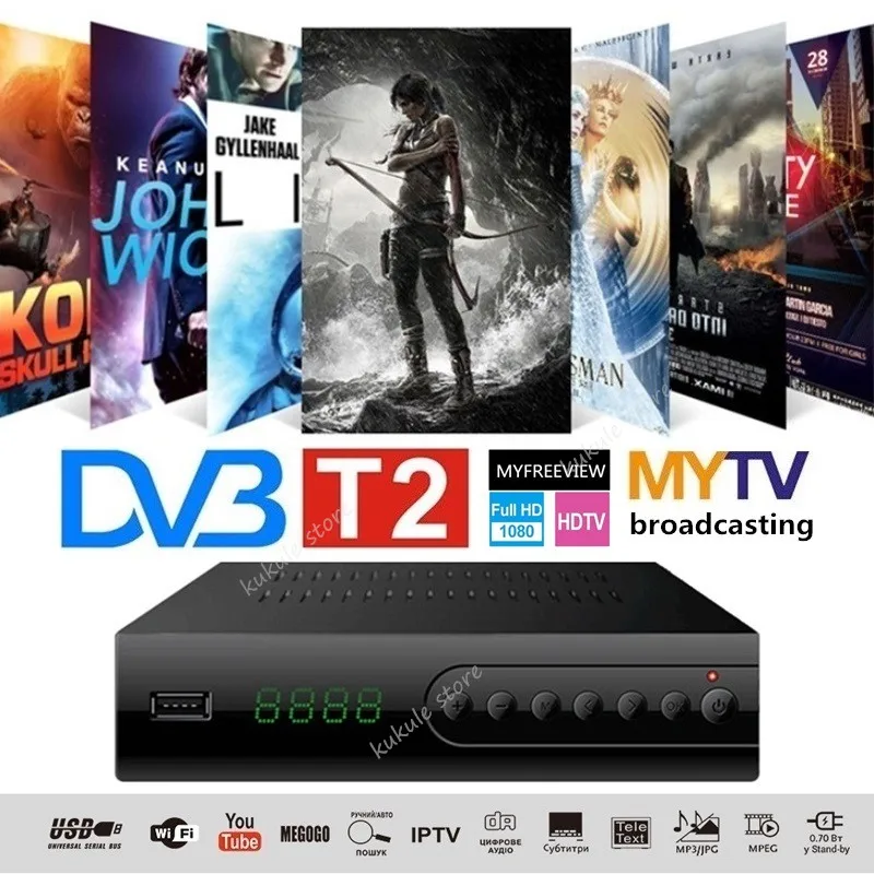 

ТВ-приставка Dekoder MY TV Myfreeview HD TV 1080P T2/T, два порта USB