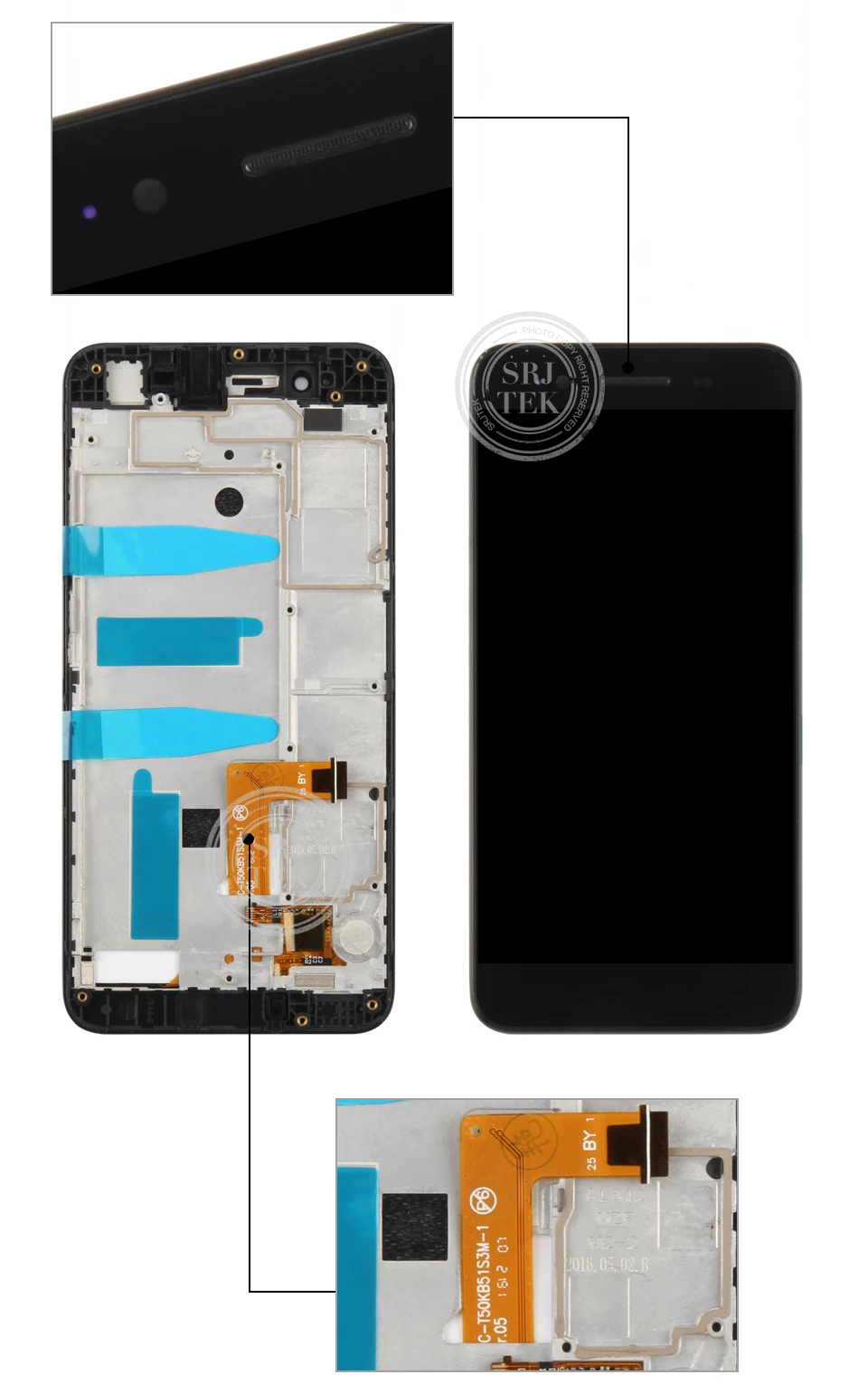 Для huawei Enjoy 5S GR3 ЖК-дисплей для huawei P8 Lite умный дисплей сенсорный экран дигитайзер сенсор стекло в сборе рамка TAG-L21 TAG-L01