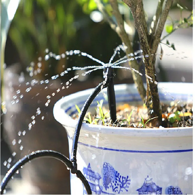 

100 Pcs Adjustable Flow Drip Emitters 360 Garden Lawn Irrigation System Transmitter Nursery Ground Sprinkler for 4/7mm Hose