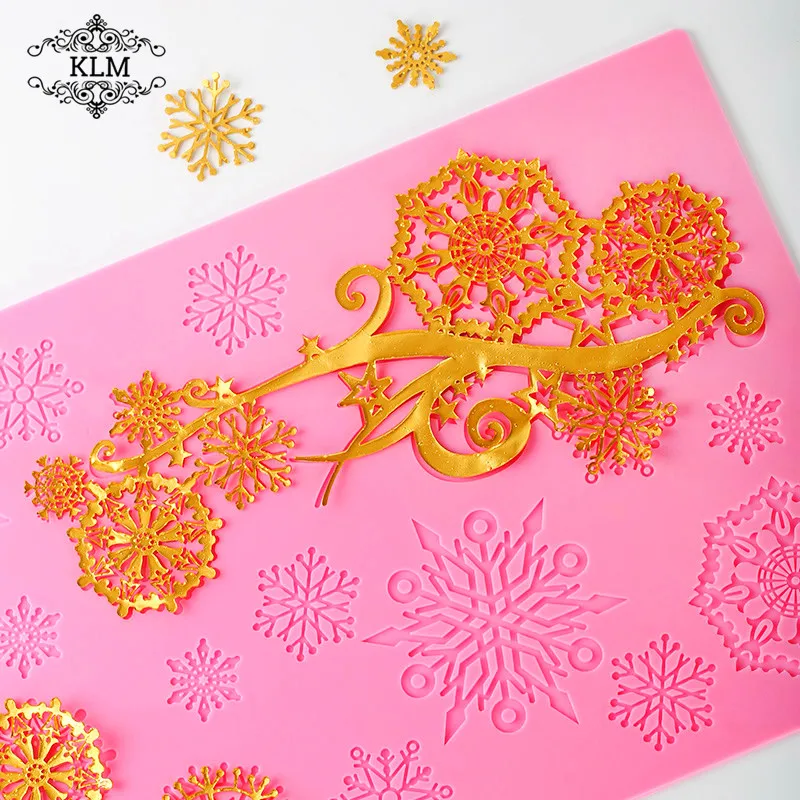 KLM Сахарный цветок силиконовая форма для торта инструмент кружева embosser коврик