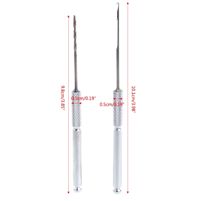 

2Pc Carp Fishing Fish Bait Tool Set Making Rigs Drill Hook Crochet Needle Tackle H053