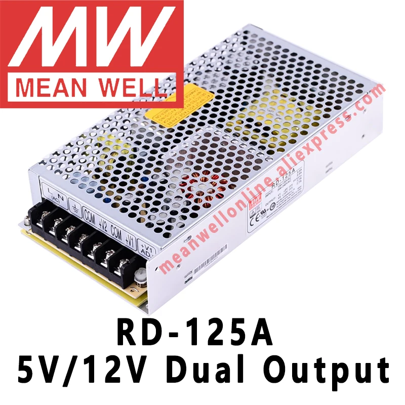 Mean Well RD 125A 130 9 Вт 5В/12В двойной выходной импульсный источник питания meanwell AC/DC