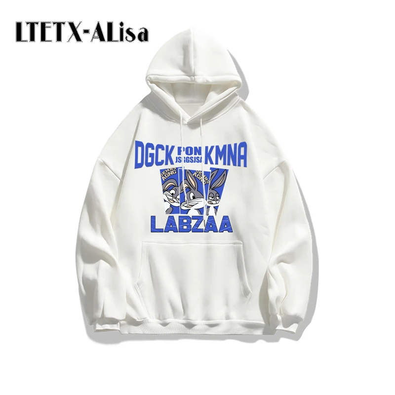 LTETX-ALisa winter men and women printing anime hoodie thickening couple Korean fashion new streetwear top Pullover