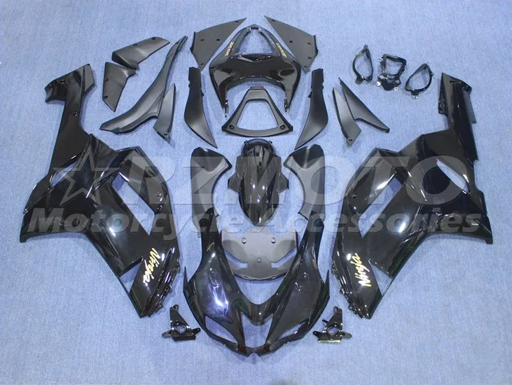 

New ABS whole Motorcycle Fairings Kit Fit for kawasaki Ninja ZX-6R 636 ZX6R 2007 2008 07 08 Bodywork set black glossy