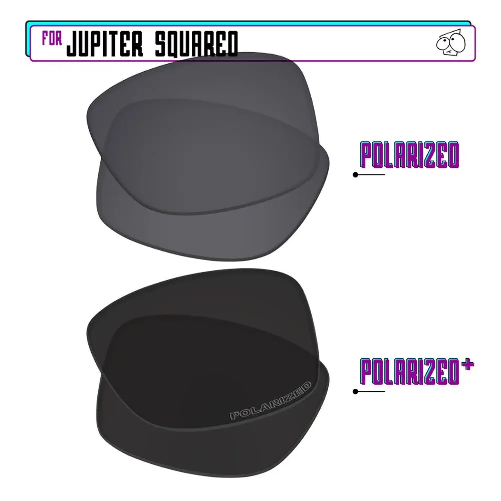 

Сменные поляризованные линзы ezзаменим для квадратных солнцезащитных очков Oakley Jupiter BlackP Plus BlackIRP