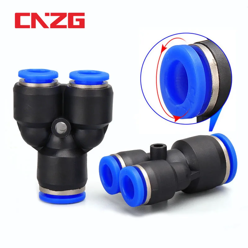 100pcs 50pcs /pack lots PY Pneumatic Fittings Air Fitting Y Type 3-way For 4mm 6mm 8mm 10mm 12mm Tube Quick Push In Connectors |