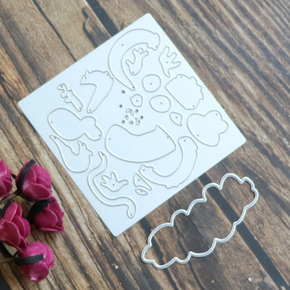 

Animal Monkey Frame Metal Cutting Dies Scrapbooking Background Craft Card Making Embossing Square Pattern