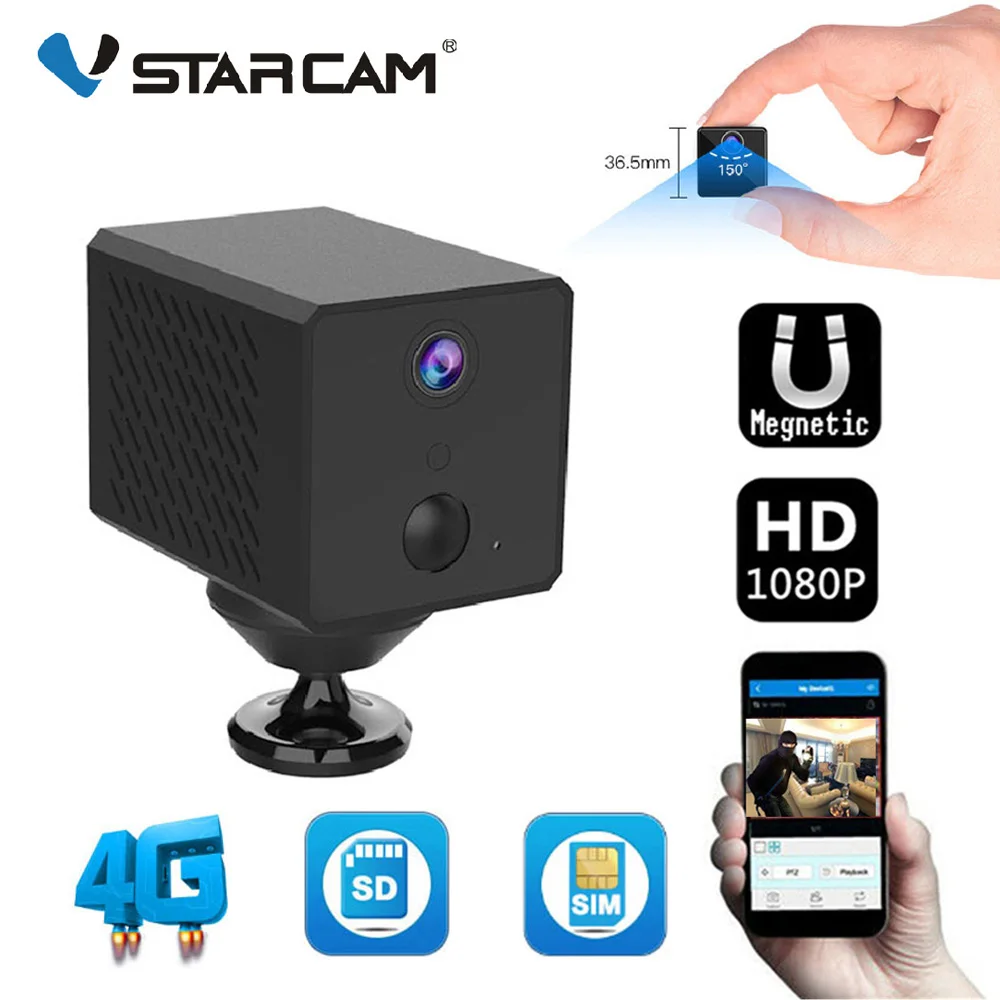 Vstarcam Новый 4G Батарея мини Камера 1080P IP 2600 мА/ч 2MP ИК ночного наблюдения