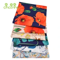 chainhoprinted plain poplin cotton fabricdiy sewing quilting material for baby childs shirtskirtdresspoppy floral series