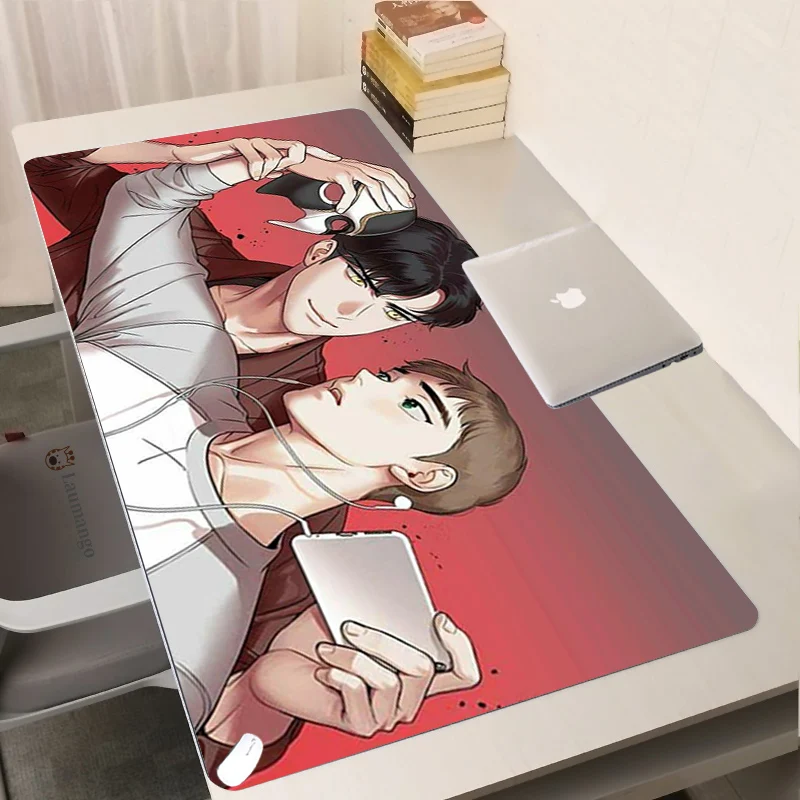 

BJ Alex Mouse Pad Gamer Computer Locking Edge Speed 900x400 Mousepad Keyboard Desk Mat Anti-slip Natural Rubber Anime Carpet