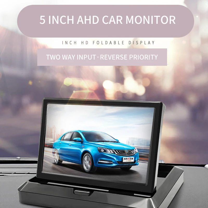 

5 INCH Foldable LCD Display Car Monitor with AHD 720 HD Image