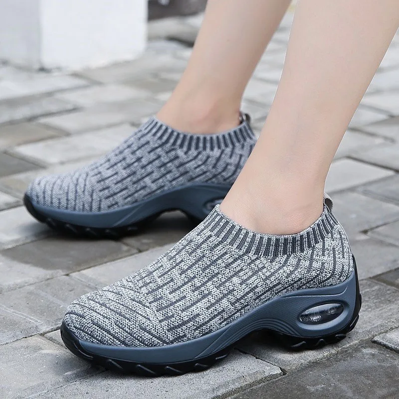 Женские кроссовки без шнуровки LIN KING Повседневные Дышащие лоферы удобная