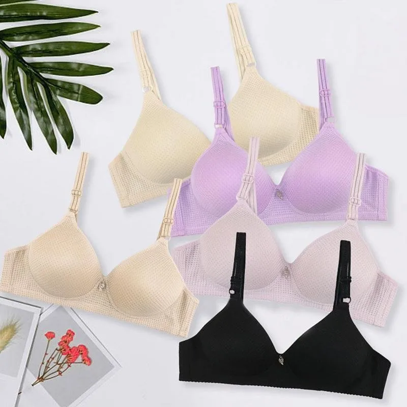 

Push Up Underwear Women Wire Free Breathable Seamless Bralette Everyday Wear Thin Comfort Sexy Intimates Lingerie Plus Size Bras