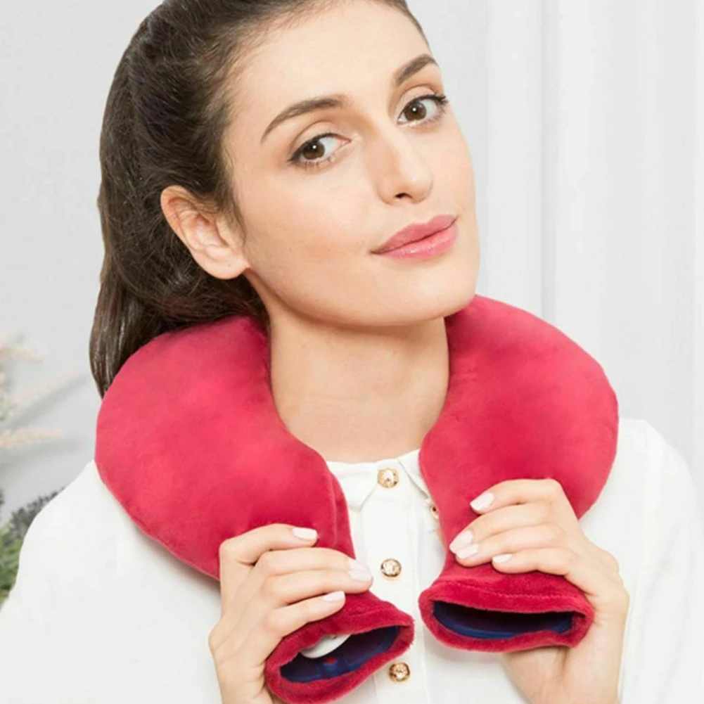 

Leak Proof Winter Hot Water Bottle Home Shoulder Travel Pain Relief Portable Gift Non Slip Keep Warm U Shape Neck Protection PVC