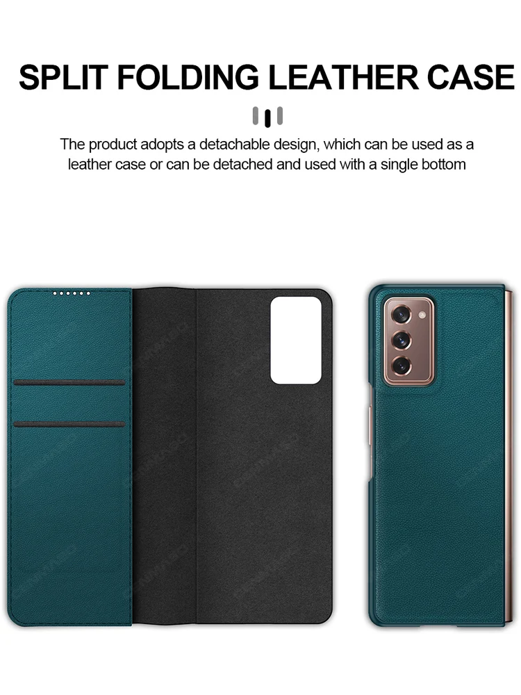 Kup Do Samsung Galaxy Z Fold 2 Etui Na Telefon Komórkowy All-Inclusive Osłona Przeciwdeszczowa Do Galaxyz Fold 2 5G Skórzane Etui