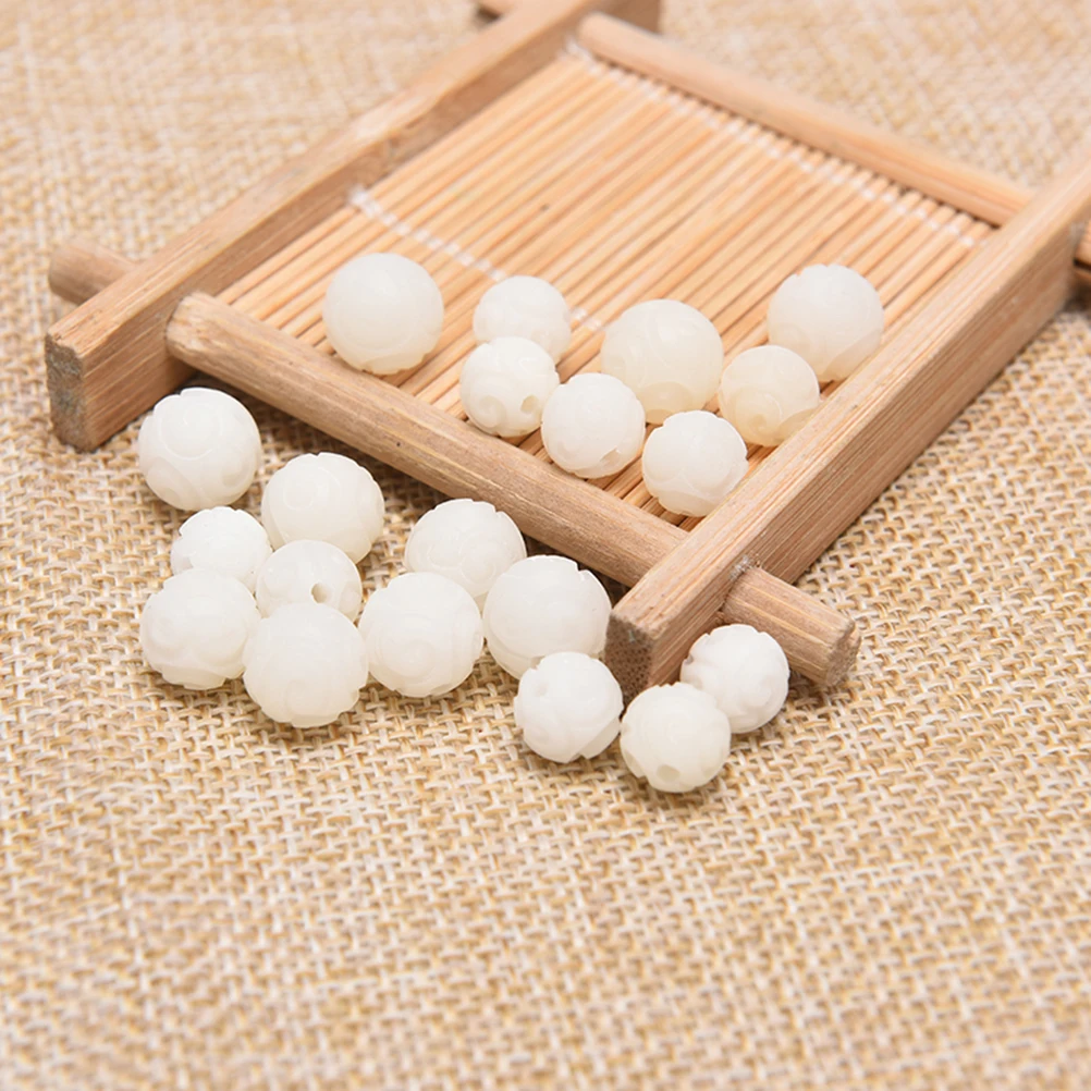 10 шт./лот бусины резные белые нефритовые Будды благоприятные облака DIY аксессуары