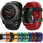 Ремешок силиконовый для наручных часов Garmin Fenix 6X 6X Pro 5X 5X Plus 3 Sapphire 3HR, 26 мм