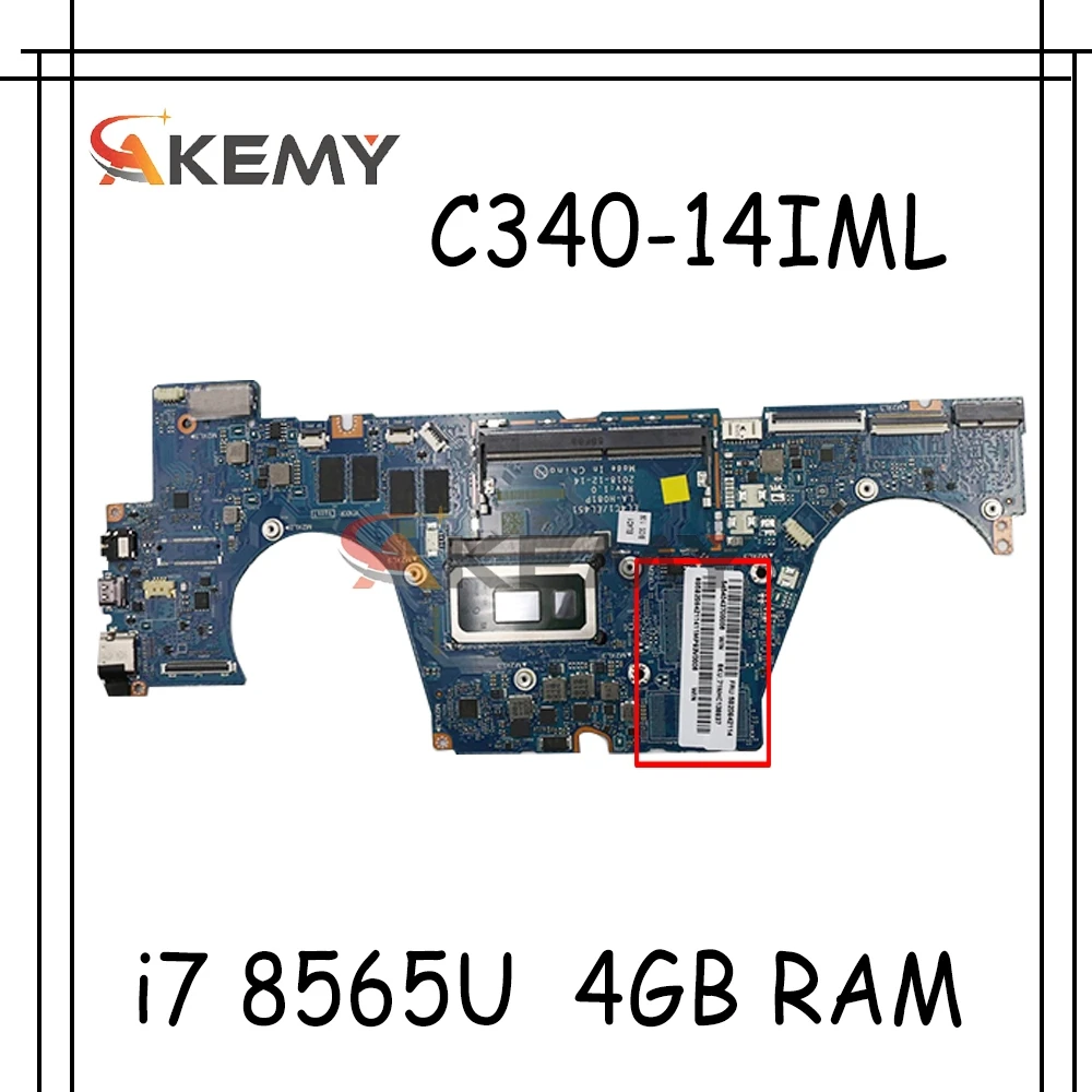 

Для Lenovo C340-14IWL FLEX-14IWL S540-14IWL Материнская плата ноутбука LA-H081P с процессором i7 8565U 4 Гб оперативная память 100% рабочих